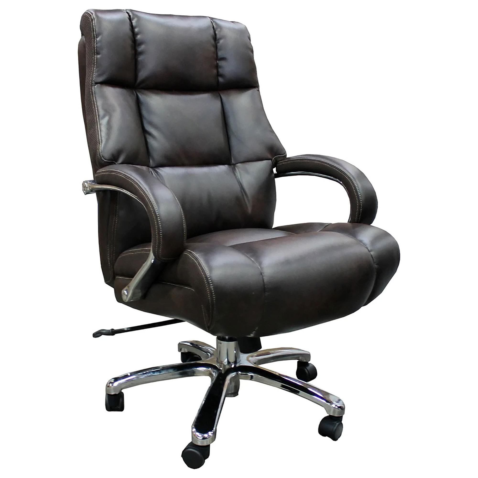 Simeon Collection Swivel Desk Chair with Chrome Base in Cafe NFM