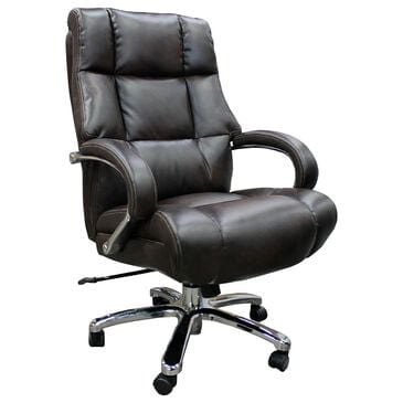 Simeon Collection Swivel Desk Chair with Chrome Base in Cafe, , large