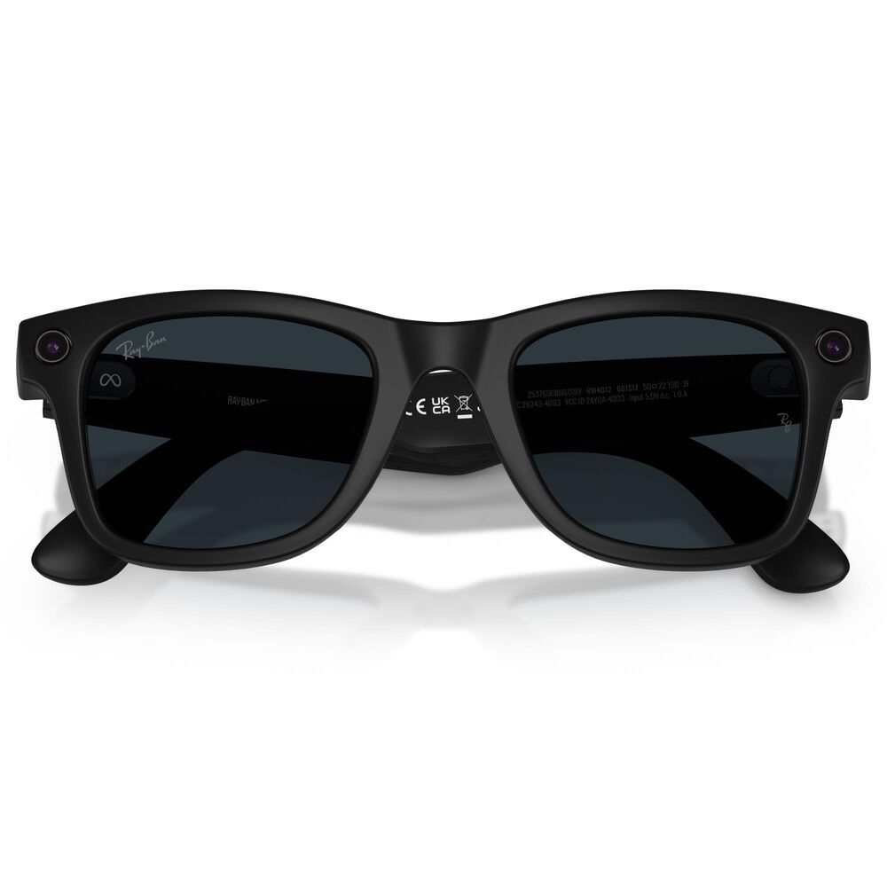 Rayban Glasses Wayfarer Gen 2 50mm Sunglasses with Clear and Grey Transitions Lenses in Matte Black, , large