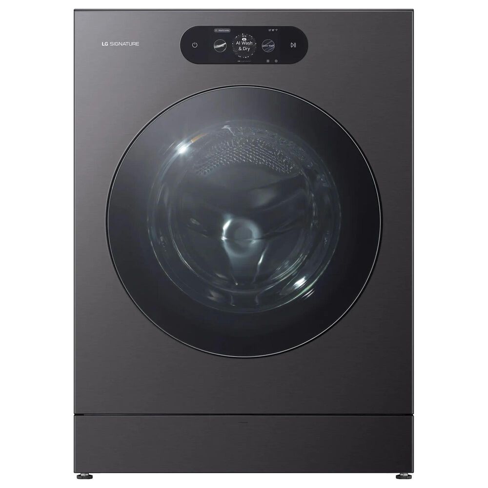 LG Studio 5.8 Cu. Ft. Smart Front Load All-In-One Washer and Dryer Combo in Brushed Black Steel, , large
