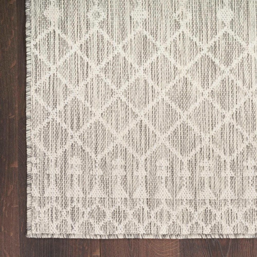Nourison Positano Southwestern Light Grey 5&#39; x 7&#39; Indoor/Outdoor Area Rug, , large