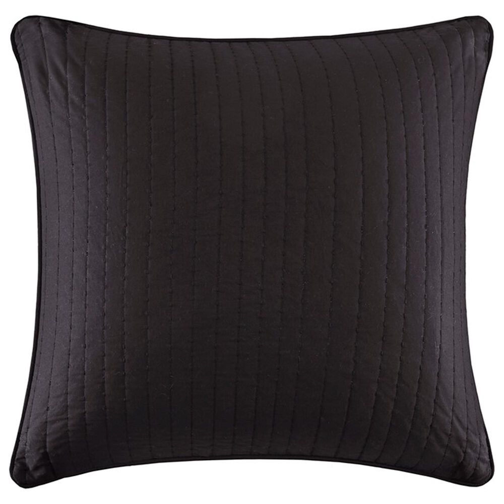 37B Camila Quilted Euro Sham in Black, , large