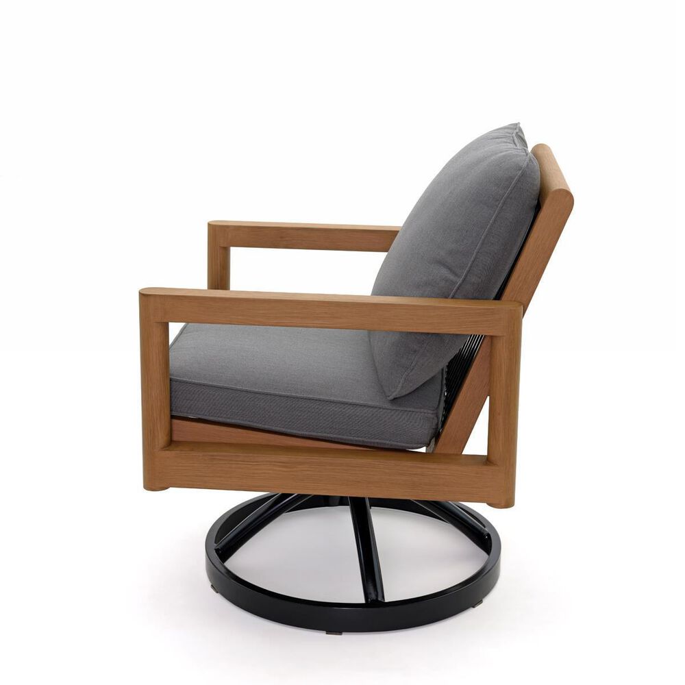 Clear Creek Collection Cove Club Swivel Rocker in Charcoal, , large