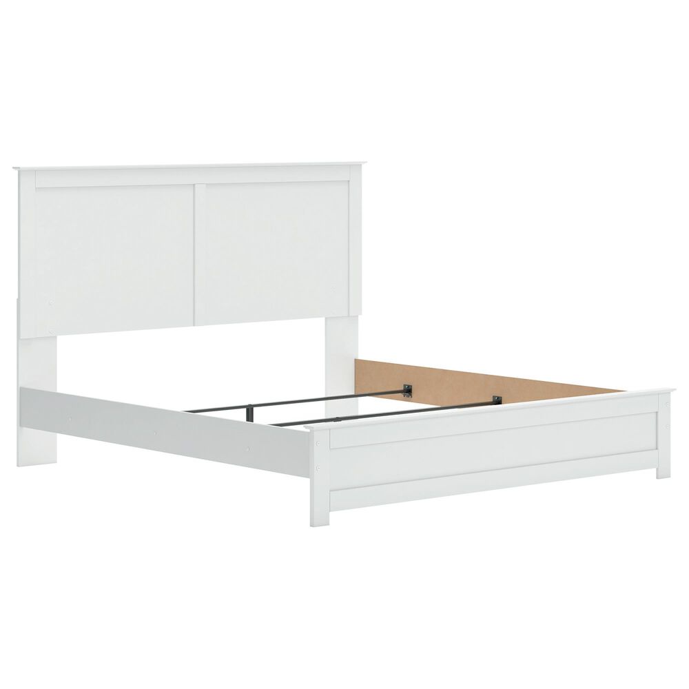 Ashley Bostwick Shoals 5-Piece King Panel Bedroom Set in White, , large
