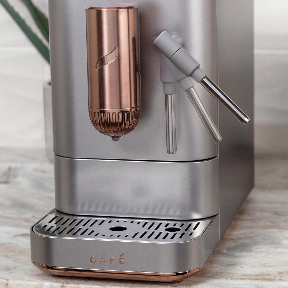Cafe 40.5 Oz Affetto Espresso Machine + Frother in Stainless Steel, , large