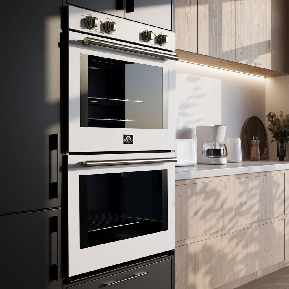 Forno Vomero 30" Double Electric Wall Oven in White, , large