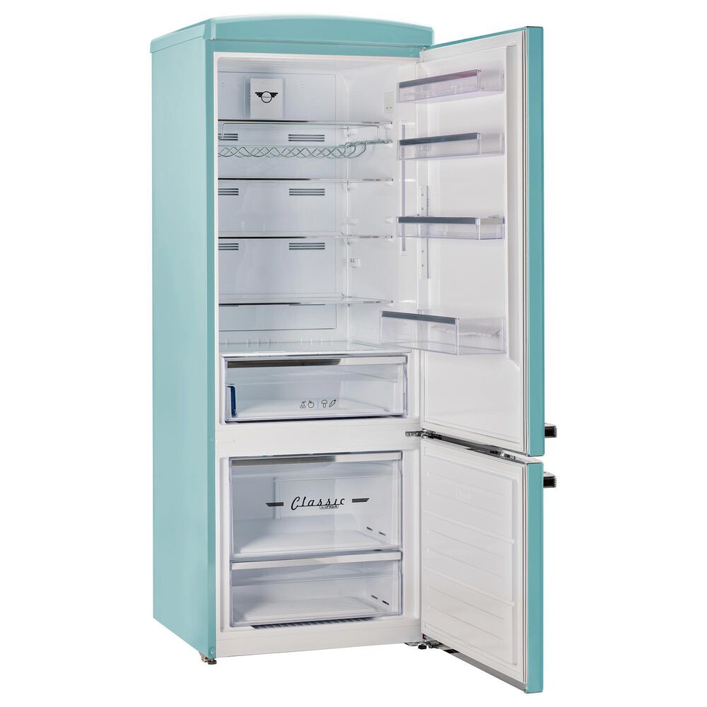 Unique Appliances Classic Retro 17 Cu. Ft Bottom Mount Refrigerator in Ocean Mist Turquoise, , large