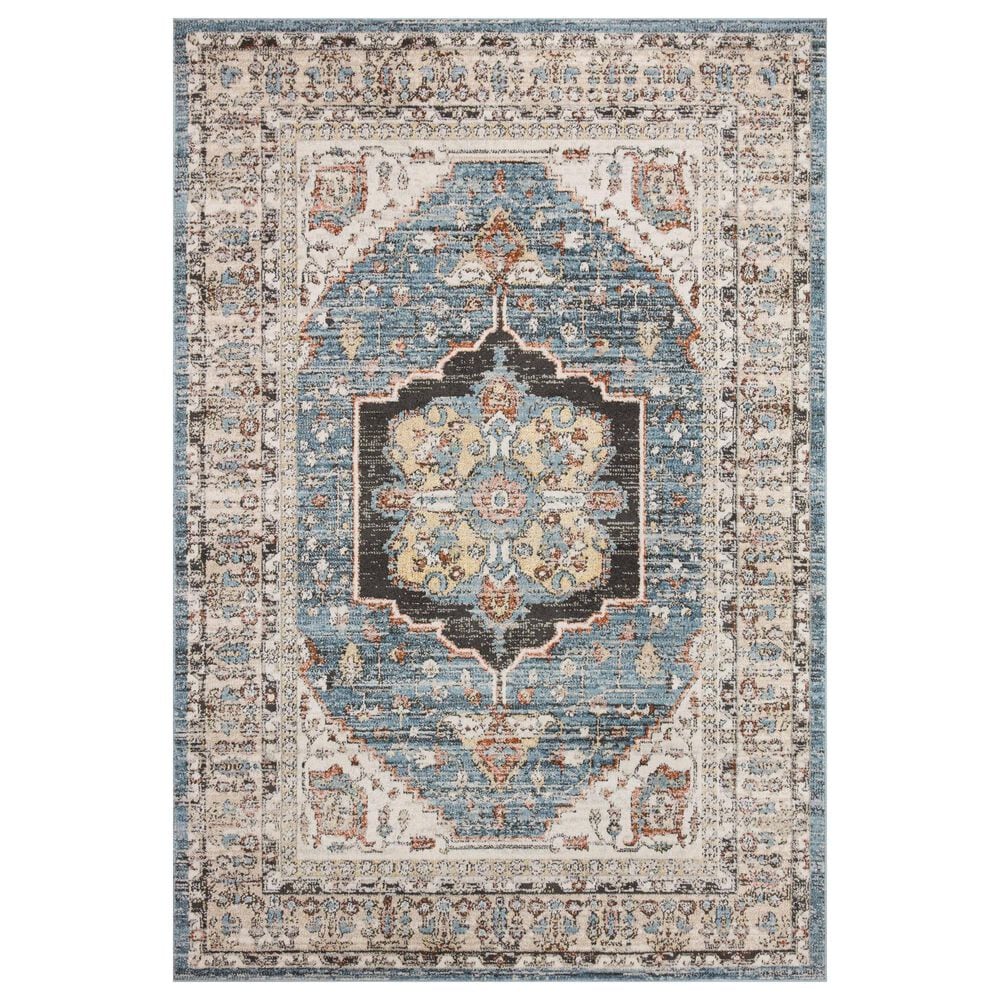 Loloi II Odette 11"2" x 15"7" Sky and Multicolor Area Rug, , large