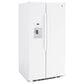 GE Appliances 25.3 Cu. Ft. Side by Side Refrigerator with External Dispenser in White, , large