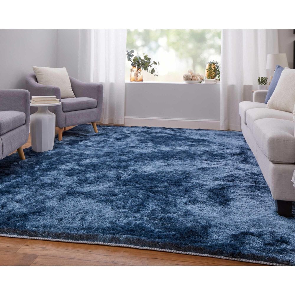 Feizy Indochine 7&#39;6&quot; x 9&#39;6&quot; Blue Area Rug, , large