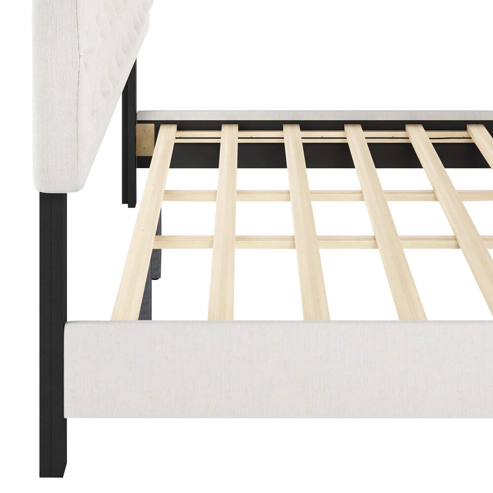 HOMLUX Lille King Platform Bed Frame in Gray, , large