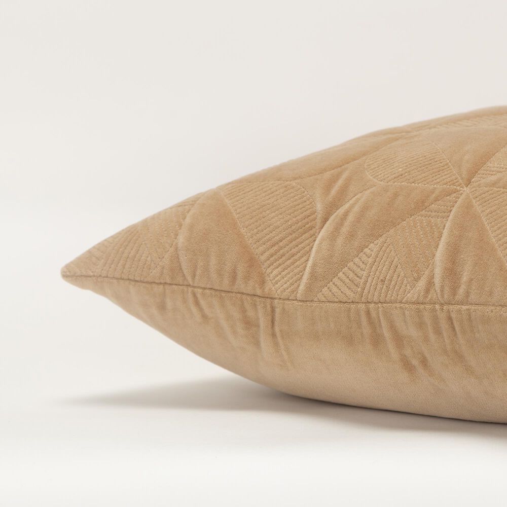 Rizzy Home 20&quot; x 20&quot; Floral Down Filled Throw Pillow in Tan, , large