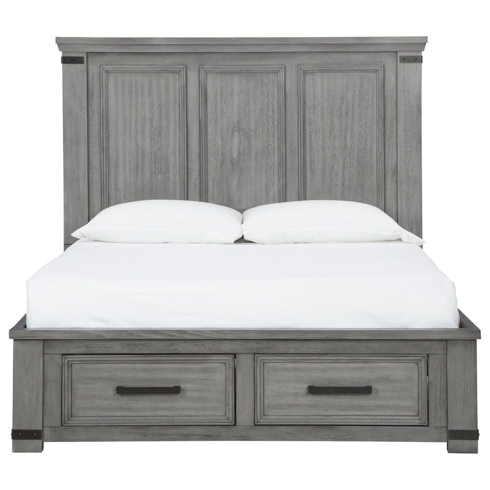 Ashley Russelyn Queen Storage Bed in Gray, , large