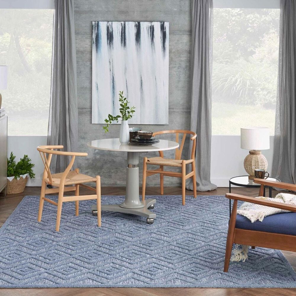 Nourison Versatile 9&#39; x 12&#39; Denim Blue Indoor/Outdoor Area Rug, , large