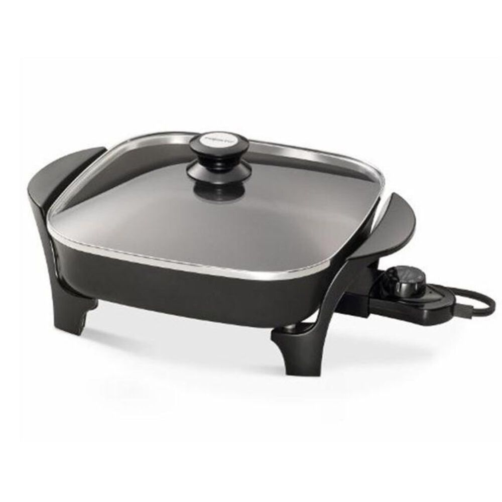 Presto 11 in. Electric Skillet With Glass Cover