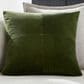Surya Corduroy Quarters 18" Square Throw Pillow in Olive, , large