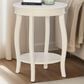 Linon Home Decor Aura Round Side Table in Off White, , large