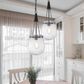 Cal Lighting Cordoba 1-Light Pendant Light in Grey and Antique Brass, , large