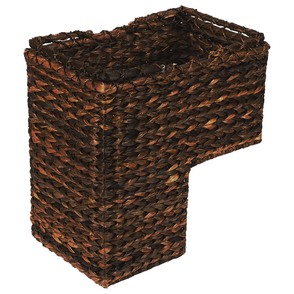 Creative Coop Woven BacBac Leaf Stair Basket in Natural, , large
