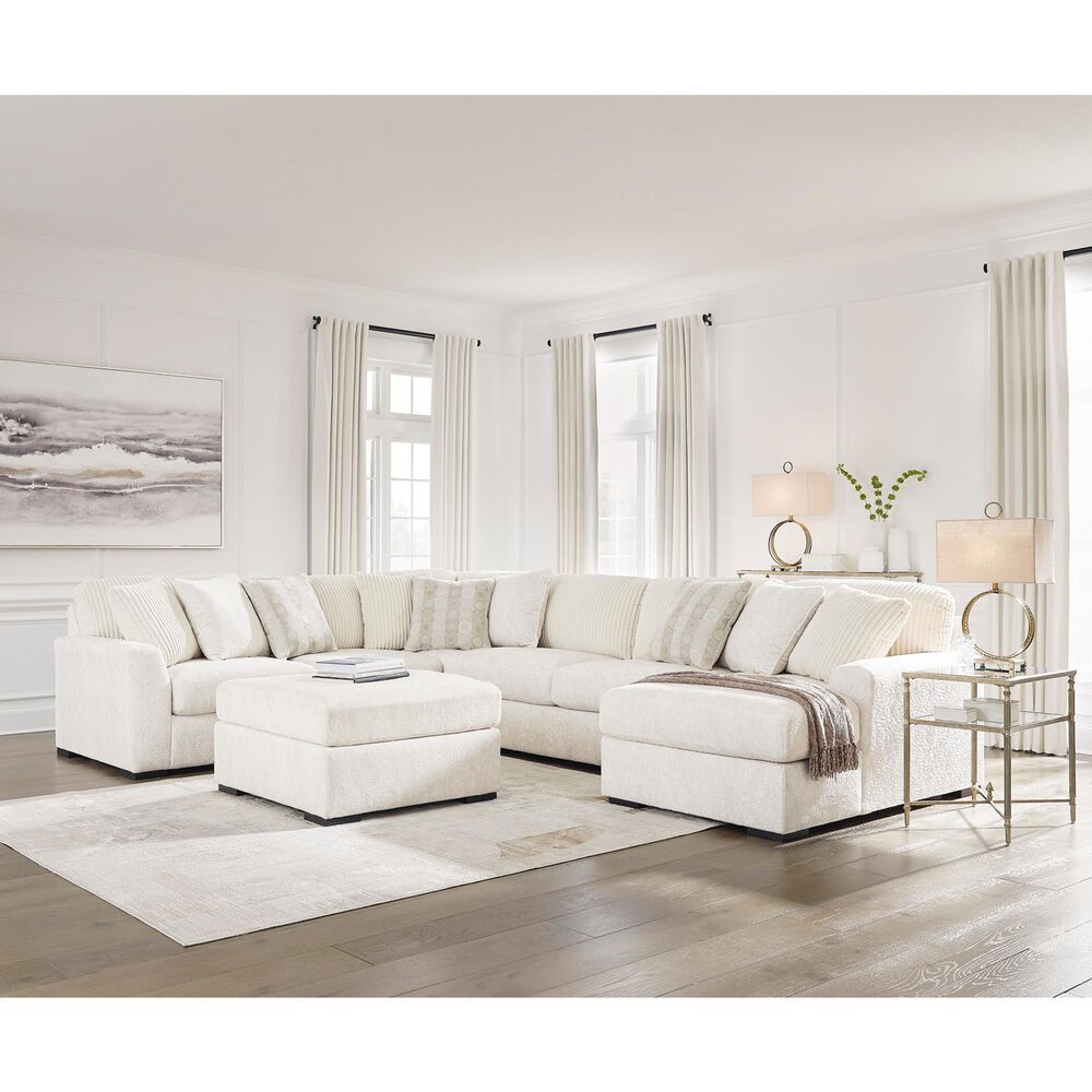 Ashley Chessington 4-Piece Right Facing Sectional with Chaise in Ivory, , large