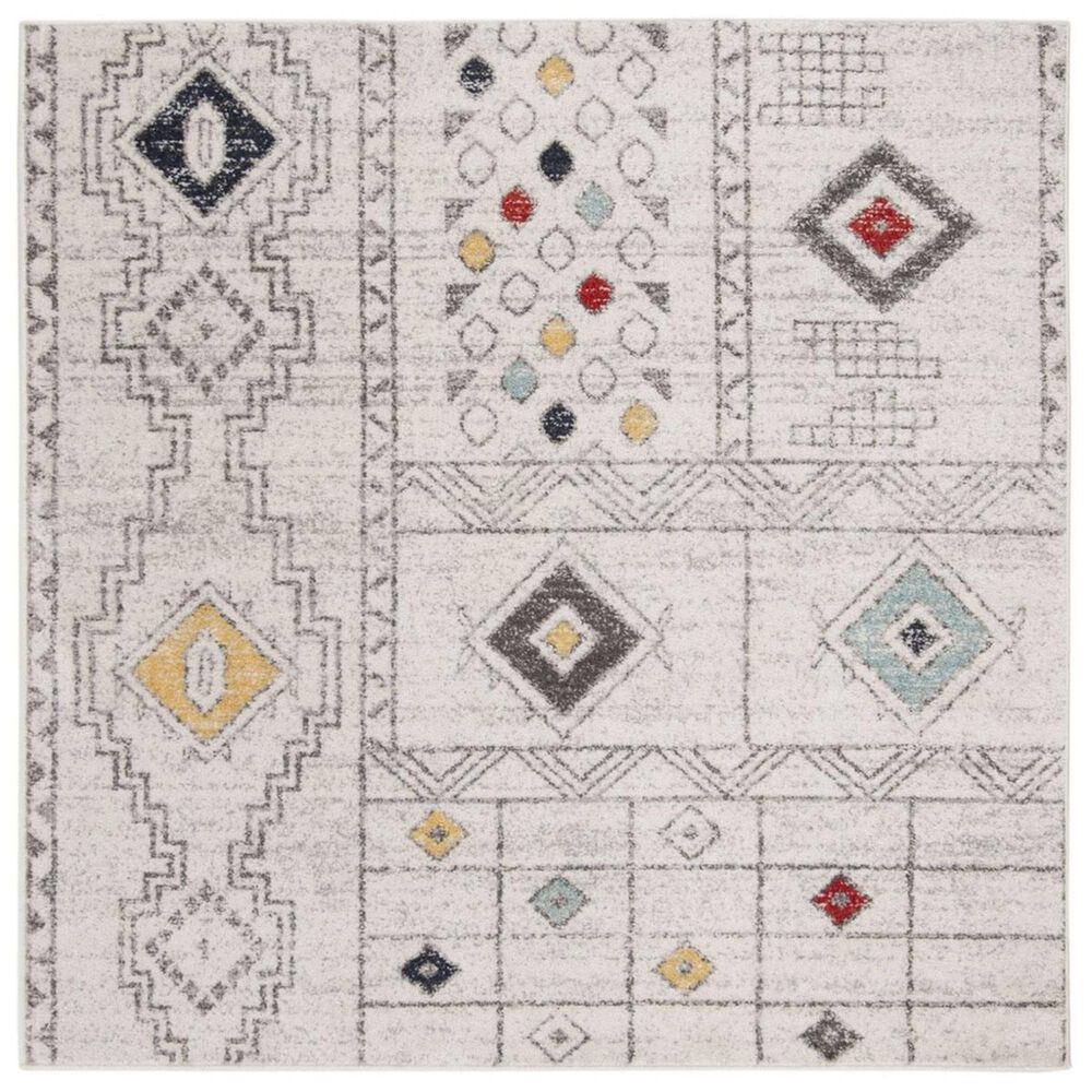 Safavieh Adirondack ADR206F 6" Square Light Grey and Aqua Area Rug, , large