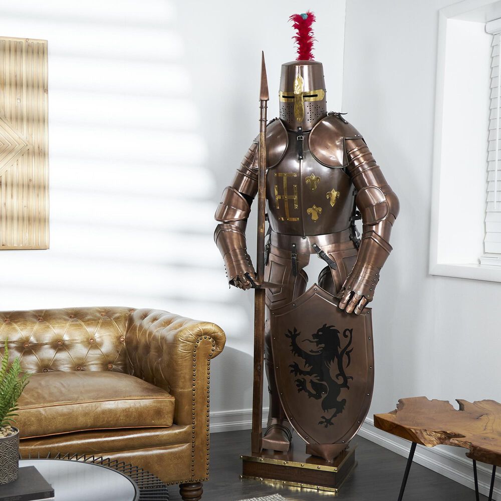 Maple and Jade People Replica Medieval Decorative Armor in Polished Copper, Red, Gold and Black, , large