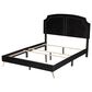 Baxton Studio Oxley Queen Panel Upholstered Bed in Gold, , large