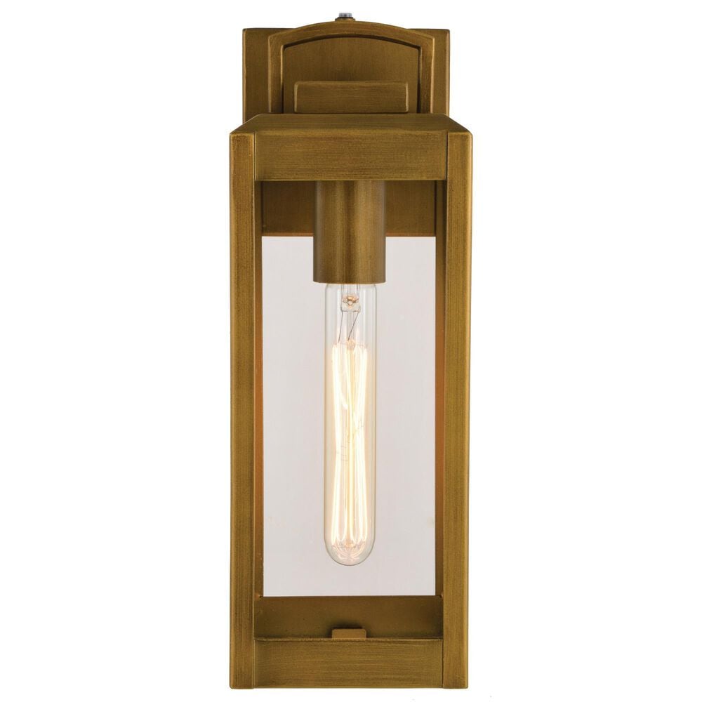 Vaxcel Kinzie 14.25" 1-Light Outdoor Wall Sconce in Vintage Brass, , large