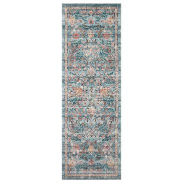 Rifle Paper Co. x Loloi Courtyard 2" x 5" Eve Blue Runner, , large
