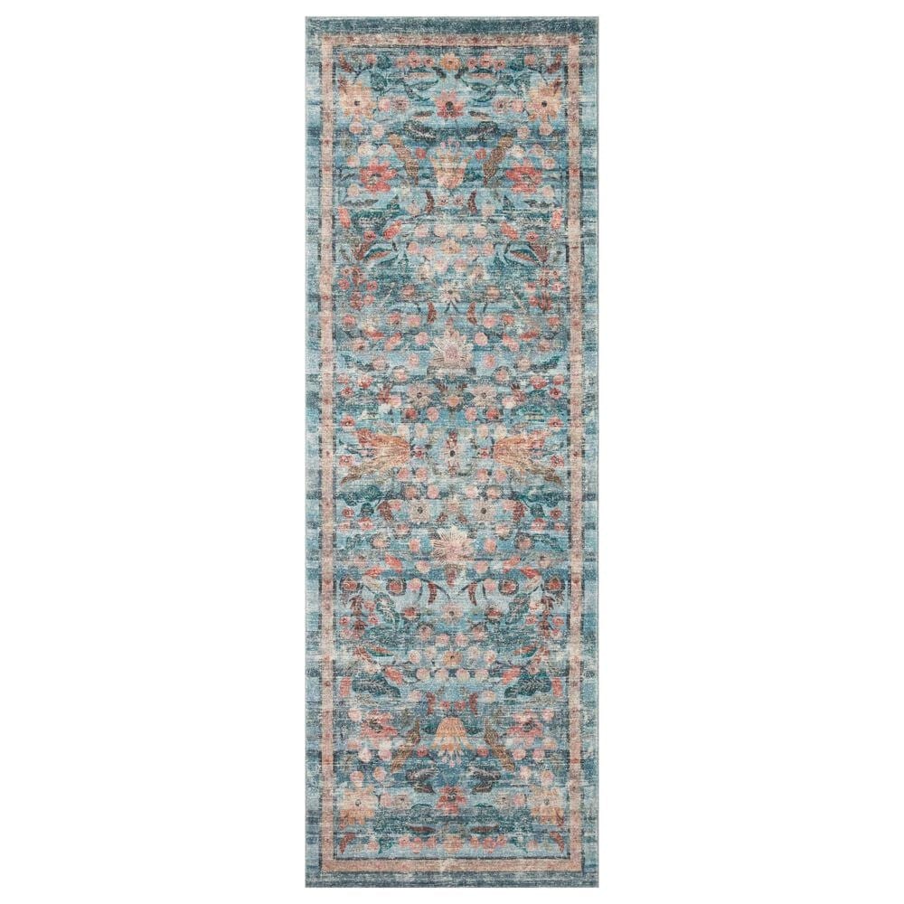 Rifle Paper Co Crafted by Cloth and Company Courtyard 2" x 5" Eve Blue Runner, , large