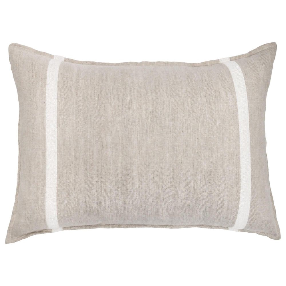Pom Pom At Home Rory 28" x 36" Big Pillow with Insert in Flax and White, , large