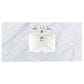 James Martin Vanities Myrrin 48" Vanity in Bright White with 3 cm Carrara White Marble Top, , large