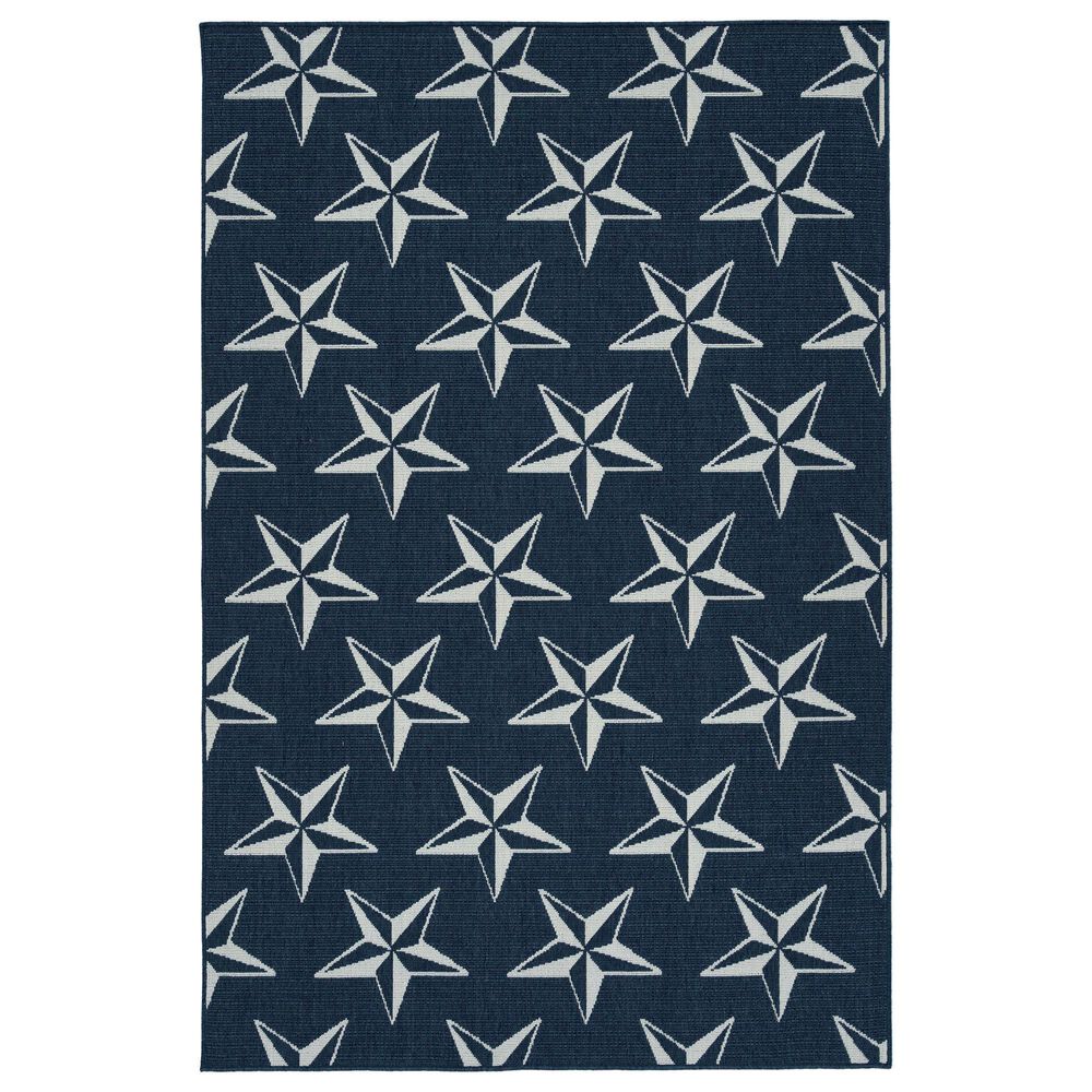 Kaleen Rugs Cabos CAB11-22 1"9" x 3" Navy Indoor/Outdoor Area Rug, , large