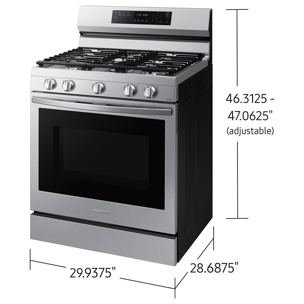 Samsung 2-Piece Kitchen Package with 6.0 Cu. Ft. Freestanding Gas Range and Bespoke 2.1 Cu. Ft. Over-the-Range Microwave in Fingerprint Resistant Stainless Steel, , large