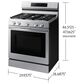 Samsung 2-Piece Kitchen Package with 6.0 Cu. Ft. Freestanding Gas Range and Bespoke 2.1 Cu. Ft. Over-the-Range Microwave in Fingerprint Resistant Stainless Steel, , large