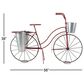 Maple and Jade Metal Bike Indoor/Outdoor Plant Stand in Red, Silver and Black, , large