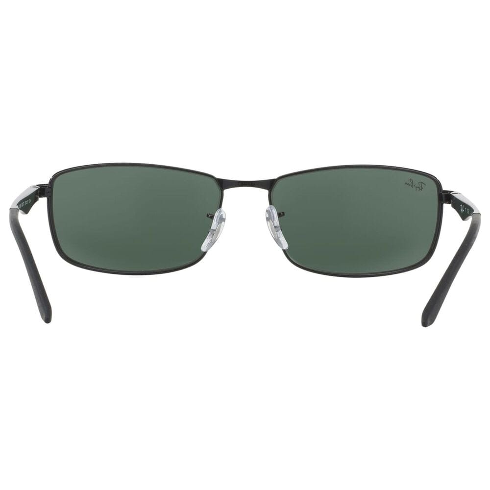 Rayban Glasses Sunglasses with Green Lenses in Polished Black, , large