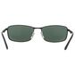 Rayban Glasses Sunglasses with Green Lenses in Polished Black, , large