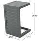 Hearth and Haven Cape Coral C-Shaped Patio Side Table in Grey, , large