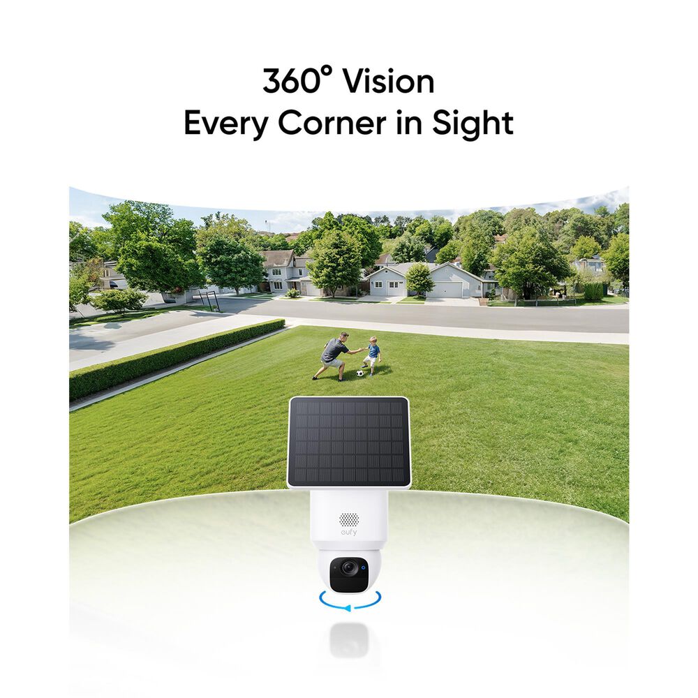 eufy E30 Outdoor SoloCam Security Camera with Solar Panel in White, , large