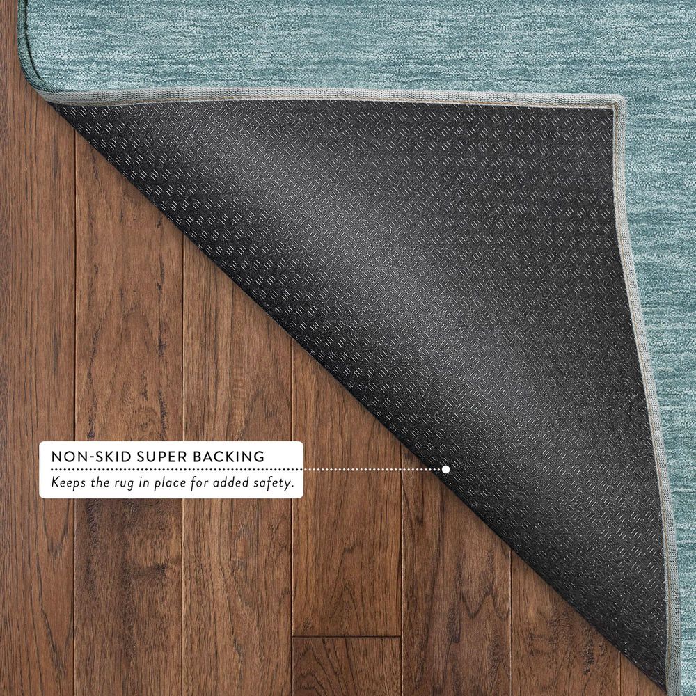 Dalyn Rug Company Soft Essentials Solid Teal 2'3" x 7'6" Runner, , large