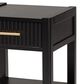 Baxton Studio Primrose 1-Drawer Nightstand in Black, , large