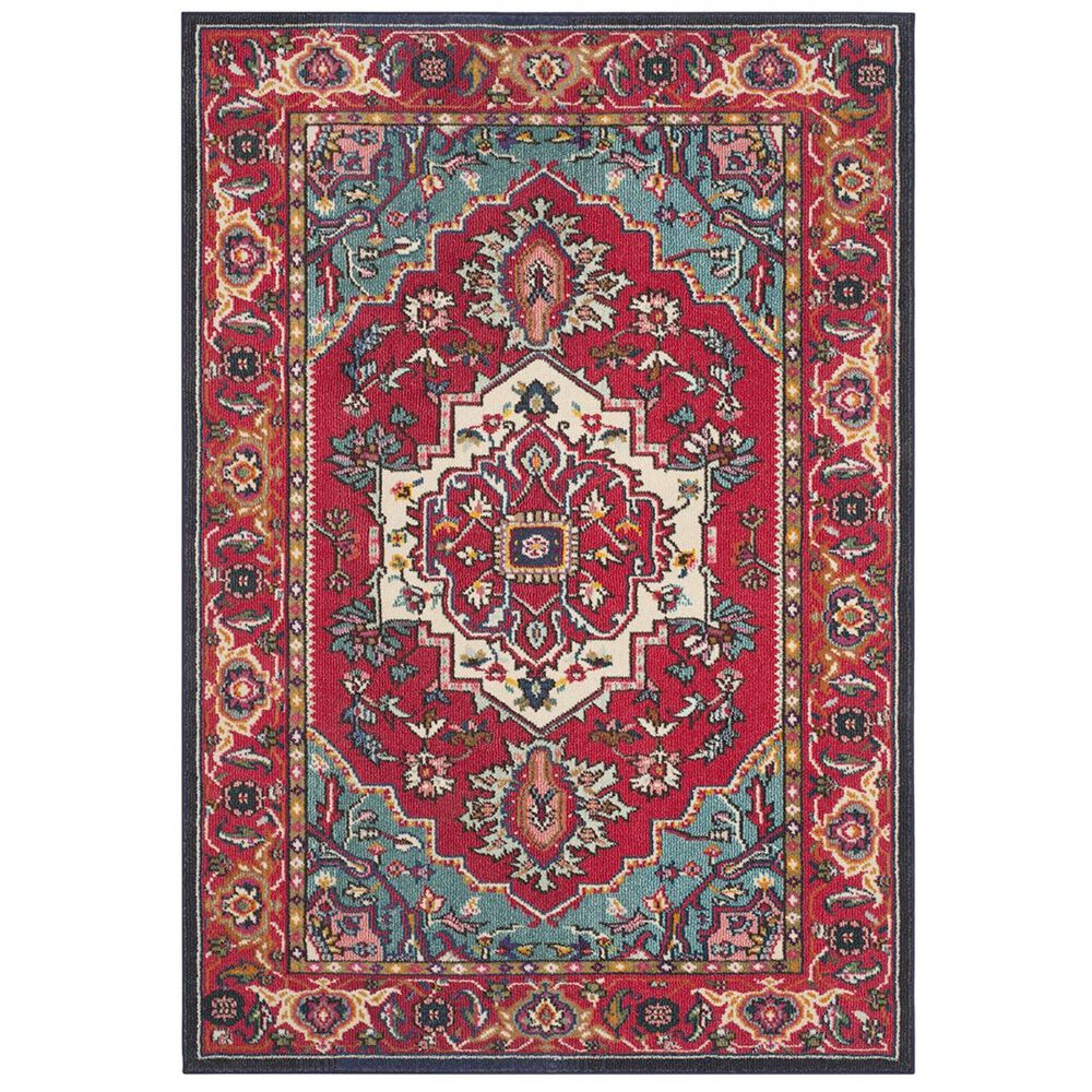 Safavieh Monaco MNC207C-5 5&#39;1&quot; x 7&#39;7&quot; Red/Turquoise Area Rug, , large