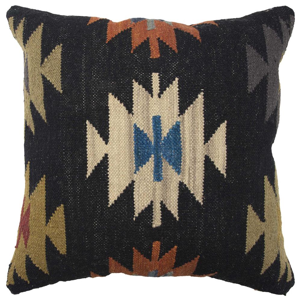 Rizzy Home 20" x 20" Poly-Fill Pillow in Black Patchwork, , large