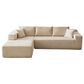 HOMLUX 2-Piece Mod Sectional with LAF Chaise in Beige, , large