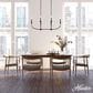 Hunter Southcrest 6-Light Linear Chandelier in Flat Matte Black, , large