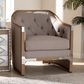 Baxton Studio Terina Arm Chair in Grey and Beige, , large