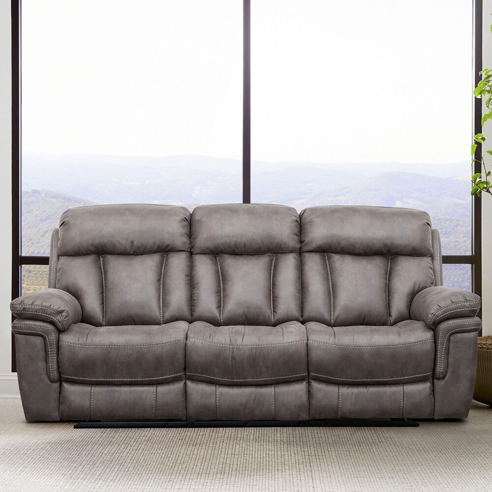 Blue River Estelle Power Reclining Sofa in Gunmetal, , large