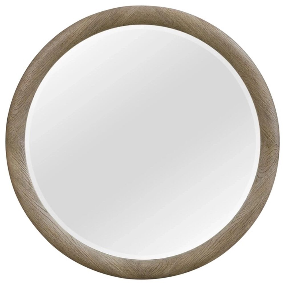 Sterling Timber Playa Round Mirror in English Knotty Oak, , large