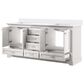 Lexora Home Dukes 72" Double Bathroom Vanity in White with 2 cm White Cultured Marble Top and Rectangular Sinks, , large